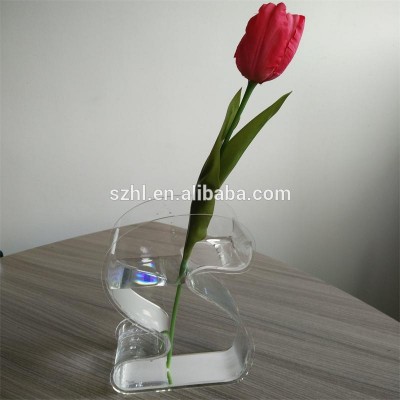 Luxury Letter Shape Acrylic Glass Vases