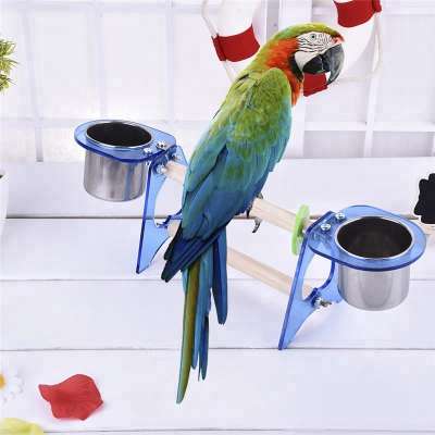 Acrylic Food Toys Tray Climb Stand Bird Toys Training For Small/ Medium Size Parrots