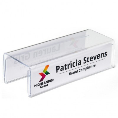 Clear Acrylic Double Sided sign holder, hanging file holder