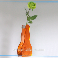 Acrylic expensive single flower glass vases