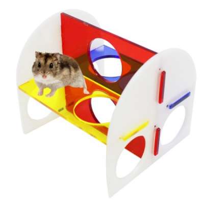 Three-color Acrylic Hamster Wheel Playground Pet Rabbit Funny Toy