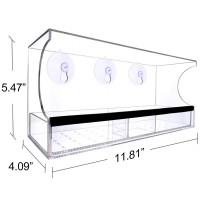 Large Acrylic Window Bird Feeder with Suction Cups